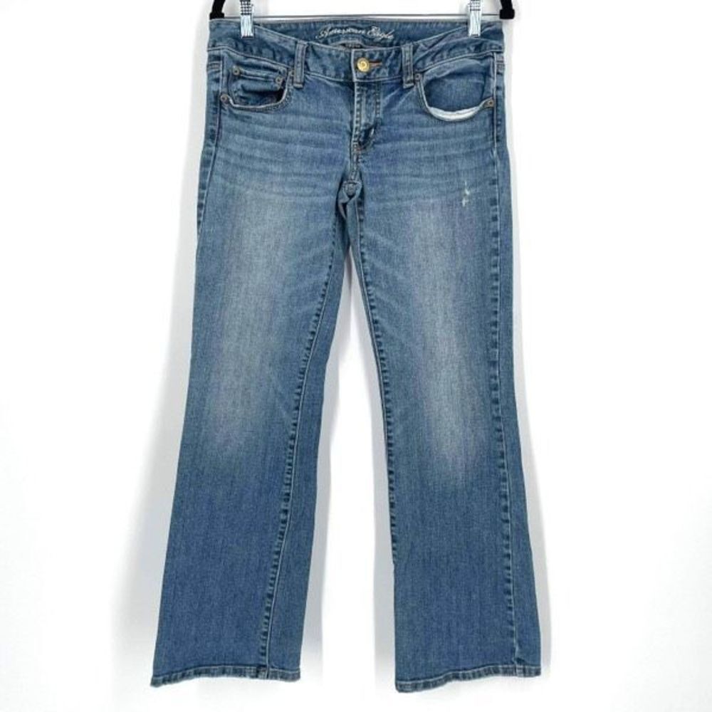 Vintage American Eagle Outfitters Women's Favorite Boyfriend Jeans Blue Size 6